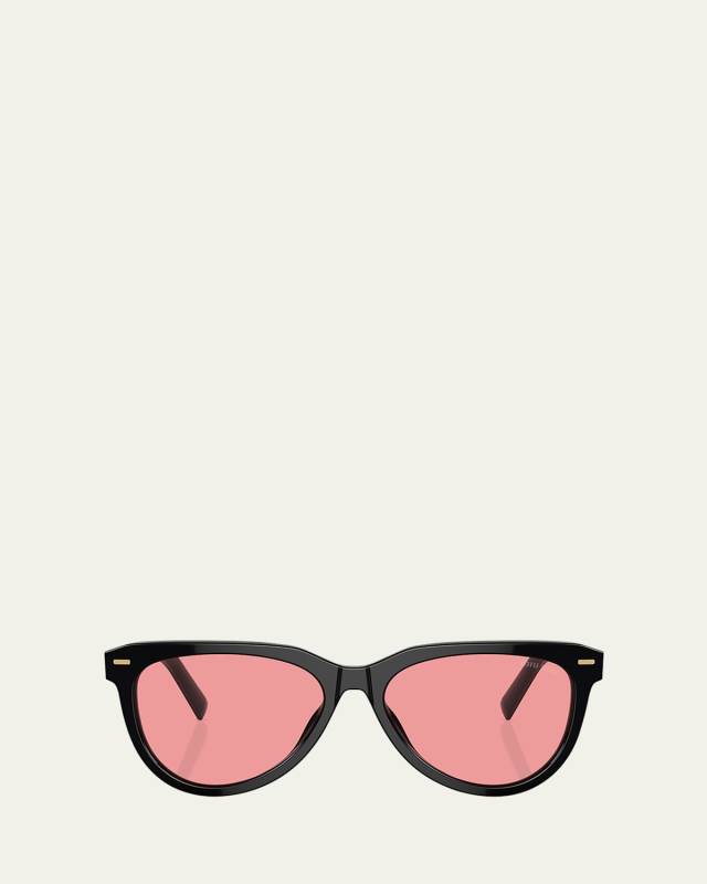 Sleek Acetate Round Sunglasses